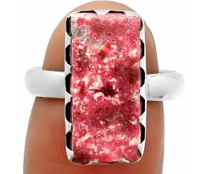 Natural Pink Thulite - Norway Ring size-7.5 SDR165252 R-1210, 8x17 mm