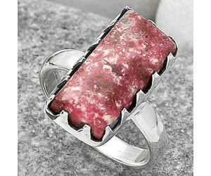 Natural Pink Thulite - Norway Ring size-7.5 SDR165252 R-1210, 8x17 mm