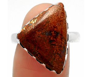 Natural Red Moss Agate Ring size-9 SDR165256 R-1210, 15x20 mm