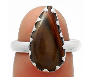 Natural Purple Cow Jasper Ring size-7.5 SDR165264 R-1210, 9x18 mm