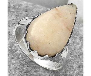 Natural Pink Scolecite Ring size-7 SDR165266 R-1210, 12x20 mm