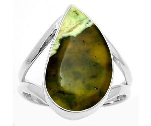 Natural Chrome Chalcedony Ring size-8 SDR165491 R-1002, 11x20 mm