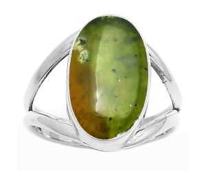 Natural Chrome Chalcedony Ring size-8 SDR165492 R-1002, 10x16 mm