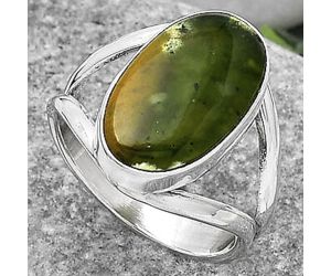 Natural Chrome Chalcedony Ring size-8 SDR165492 R-1002, 10x16 mm