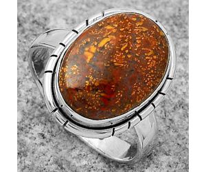 Natural Red Moss Agate Ring size-8 SDR166576 R-1011, 11x15 mm