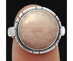 Natural Pink Scolecite Ring size-8.5 SDR166589 R-1011, 13x13 mm