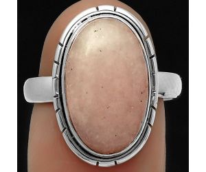 Natural Pink Scolecite Ring size-7.5 SDR166591 R-1011, 10x17 mm