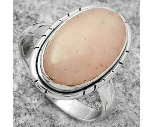 Natural Pink Scolecite Ring size-7.5 SDR166591 R-1011, 10x17 mm