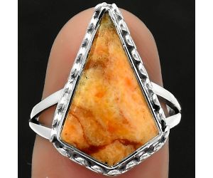 Natural Coral Jasper Ring size-7 SDR166921 R-1196, 12x19 mm