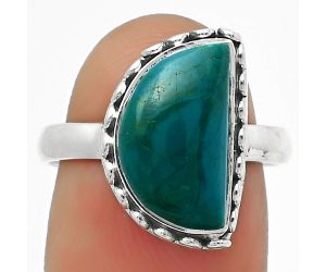 Natural Azurite Chrysocolla Ring size-8 SDR166994 R-1196, 8x14 mm