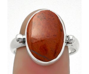 Natural Red Moss Agate Ring size-8.5 SDR168049 R-1715, 11x15 mm