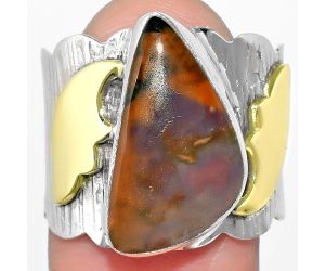 Two Tone - Natural Purple Cow Jasper Ring size-8 SDR168585 R-1542, 10x18 mm