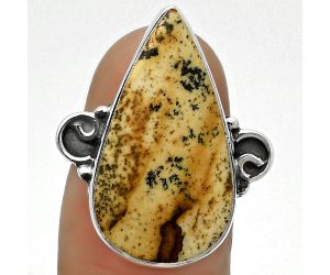 Natural Picture Jasper Ring size-7 SDR168698 R-1218, 13x24 mm