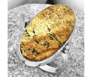 Natural Picture Jasper Ring size-7.5 SDR168732 R-1715, 13x25 mm