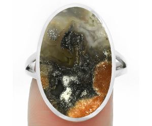 Natural Tabu Jasper Ring size-8.5 SDR169479 R-1005, 14x22 mm