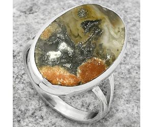 Natural Tabu Jasper Ring size-8.5 SDR169479 R-1005, 14x22 mm