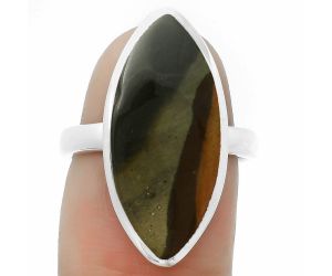 Natural Polygram Jasper Ring size-7 SDR169540 R-1004, 10x23 mm