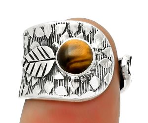 Adjustable - Tiger Eye - Africa Ring size-6.5 SDR169886 R-1319, 6x6 mm