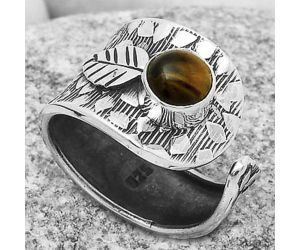 Adjustable - Tiger Eye - Africa Ring size-6.5 SDR169886 R-1319, 6x6 mm