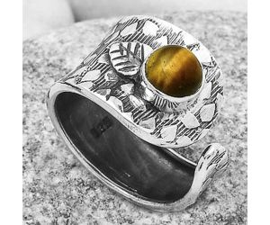 Adjustable - Tiger Eye - Africa Ring size-6 SDR169896 R-1319, 7x7 mm