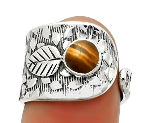 Adjustable - Tiger Eye - Africa Ring size-6.5 SDR169898 R-1319, 6x6 mm