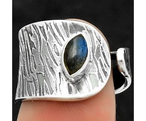 Adjustable - Blue Labradorite Ring size-6.5 SDR169947 R-1319, 4x8 mm