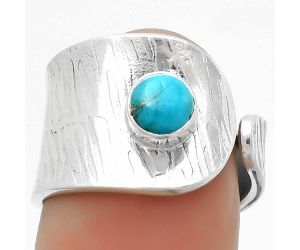 Adjustable - Copper Blue Turquoise Ring size-6.5 SDR169964 R-1319, 5x5 mm