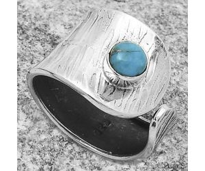 Adjustable - Copper Blue Turquoise Ring size-6.5 SDR169964 R-1319, 5x5 mm