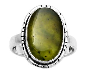 Natural Chrome Chalcedony Ring size-8 SDR170512 R-1011, 11x16 mm