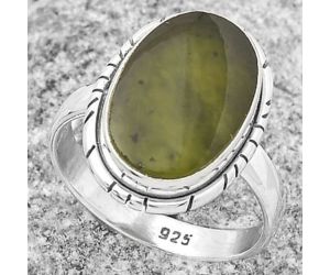 Natural Chrome Chalcedony Ring size-8 SDR170512 R-1011, 11x16 mm