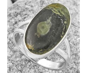 Natural Star Galaxy Jasper Ring size-8.5 SDR170518 R-1002, 11x20 mm