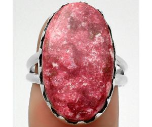 Natural Pink Thulite - Norway Ring size-7.5 SDR170623 R-1210, 14x23 mm