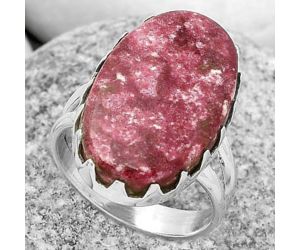 Natural Pink Thulite - Norway Ring size-7.5 SDR170623 R-1210, 14x23 mm