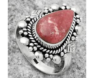 Natural Pink Thulite - Norway Ring size-7.5 SDR170852 R-1399, 9x15 mm