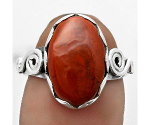 Natural Red Moss Agate Ring size-7 SDR171110 R-1315, 11x16 mm