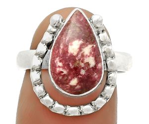 Natural Pink Thulite - Norway Ring size-7.5 SDR171326 R-1518, 8x14 mm