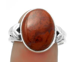 Natural Red Moss Agate Ring size-9 SDR172174 R-1261, 12x15 mm