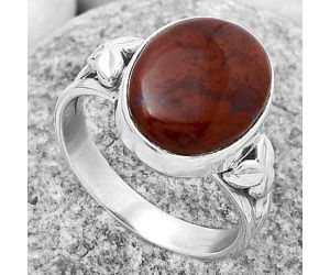 Natural Red Moss Agate Ring size-9 SDR172174 R-1261, 12x15 mm