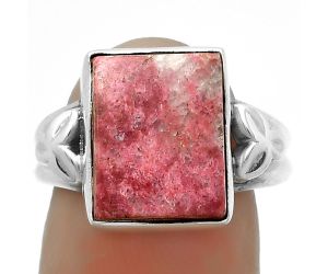 Natural Pink Thulite - Norway Ring size-7.5 SDR172178 R-1261, 10x13 mm