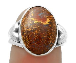 Natural Red Moss Agate Ring size-7 SDR172182 R-1261, 12x15 mm