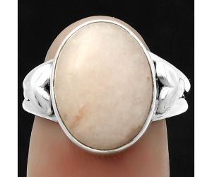 Natural Pink Scolecite Ring size-8 SDR172195 R-1261, 12x15 mm