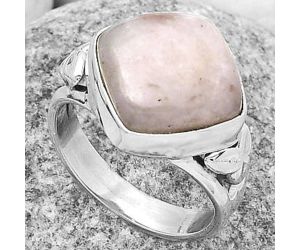 Natural Pink Scolecite Ring size-7 SDR172196 R-1261, 12x12 mm