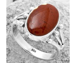 Natural Red Moss Agate Ring size-9 SDR172204 R-1003, 10x15 mm