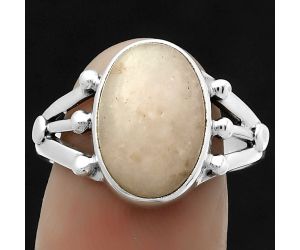 Natural Pink Scolecite Ring size-8.5 SDR172239 R-1003, 10x14 mm