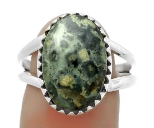 Natural Star Galaxy Jasper Ring size-8.5 SDR172373 R-1210, 12x17 mm