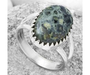 Natural Star Galaxy Jasper Ring size-8.5 SDR172373 R-1210, 12x17 mm