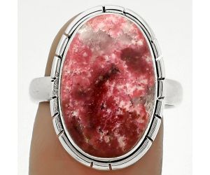 Natural Pink Thulite - Norway Ring size-7.5 SDR172495 R-1011, 12x18 mm