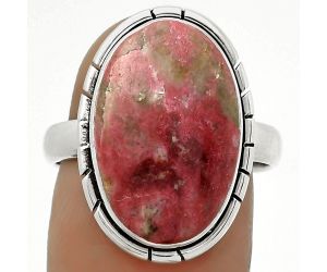 Natural Pink Thulite - Norway Ring size-8 SDR172508 R-1011, 12x18 mm