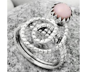 Spiral - Pink Opal - Australia Ring size-7.5 SDR172619 R-1456, 7x7 mm