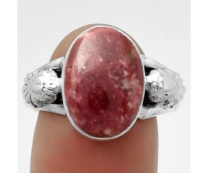 Natural Pink Thulite - Norway Ring size-9 SDR172623 R-1261, 10x14 mm